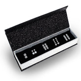 S925 Silver Jewelry Fashion Geometric Crystal Earrings in a glittery gift box with multiple pairs.