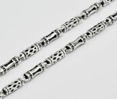 The 925 Silver men's Necklace clavicle thick long silver chain all-match fashion retro silver chain bare sweater chain.