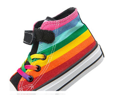 Children's Shoes High Top Canvas Shoes Rainbow Shoes