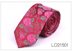 Men's Tie Casual Fashion Yarn-dyed 6cm Flower Graffiti