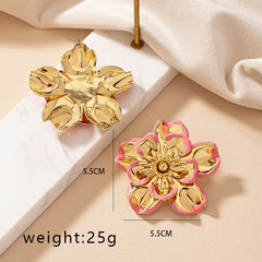 Vintage Flower Earrings For Women Niche Design Spray Paint Ear Studs Earrings