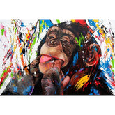 Painted monkey, diamond and diamond painting