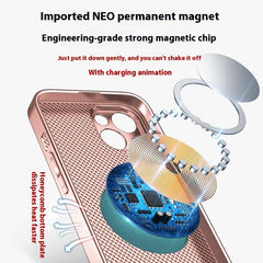 Magnetic Frosted Silicone Heat Dissipation Drop-resistant Protective Cover