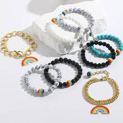 Gay Gift Rainbow Bracelet Set