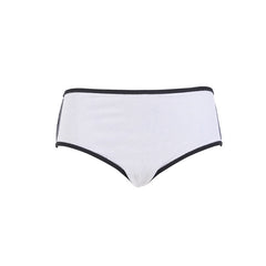 Triangle flash diamond breathable bikini in white with black trim, perfect for fashion jewellery and summer style.
