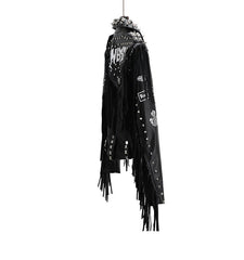 Black Street Hipster Jacket Slim Fit European And American Motorcycle Suit