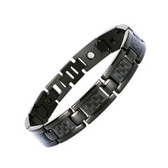 Titanium bracelet for men featuring carbon fiber accents, stylish and durable fashion jewellery for men.
