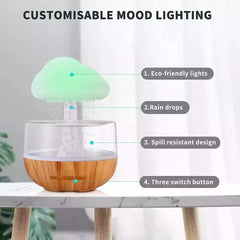 Wholesale Raining Cloud Aroma Mushroom Lamp Aromatherapy Essential Oil Diffuser Micro Humidifier Raining Cloud Night Light