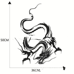 Car sticker modification front end featuring a black dragon design, measuring 50x36 cm.