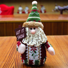 Christmas snowman Christmas decorations Christmas items festive decoration with 'Let It Snow' sign