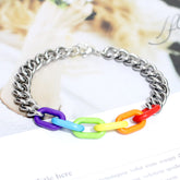Stainless Steel Rainbow Gay Bracelet