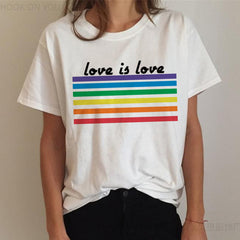 Fashion Creative Printing Love Gay Women's Short-sleeved T-shirt