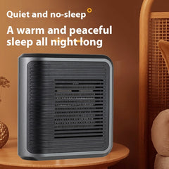 Mini Fan Heater Wall-mounted Heater Multifunctional Heater in a cozy setting for a peaceful night's sleep.