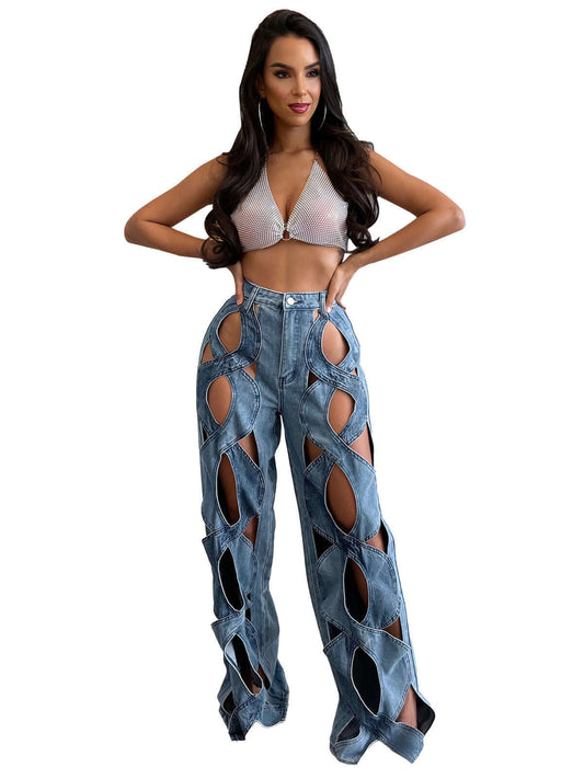 Why Ripped Jeans are the Hottest Superlative Trend of the Season with stylish cutouts and a chic top.