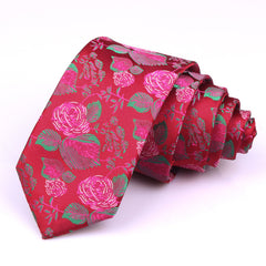 Men's Tie Casual Fashion Yarn-dyed 6cm Flower Graffiti