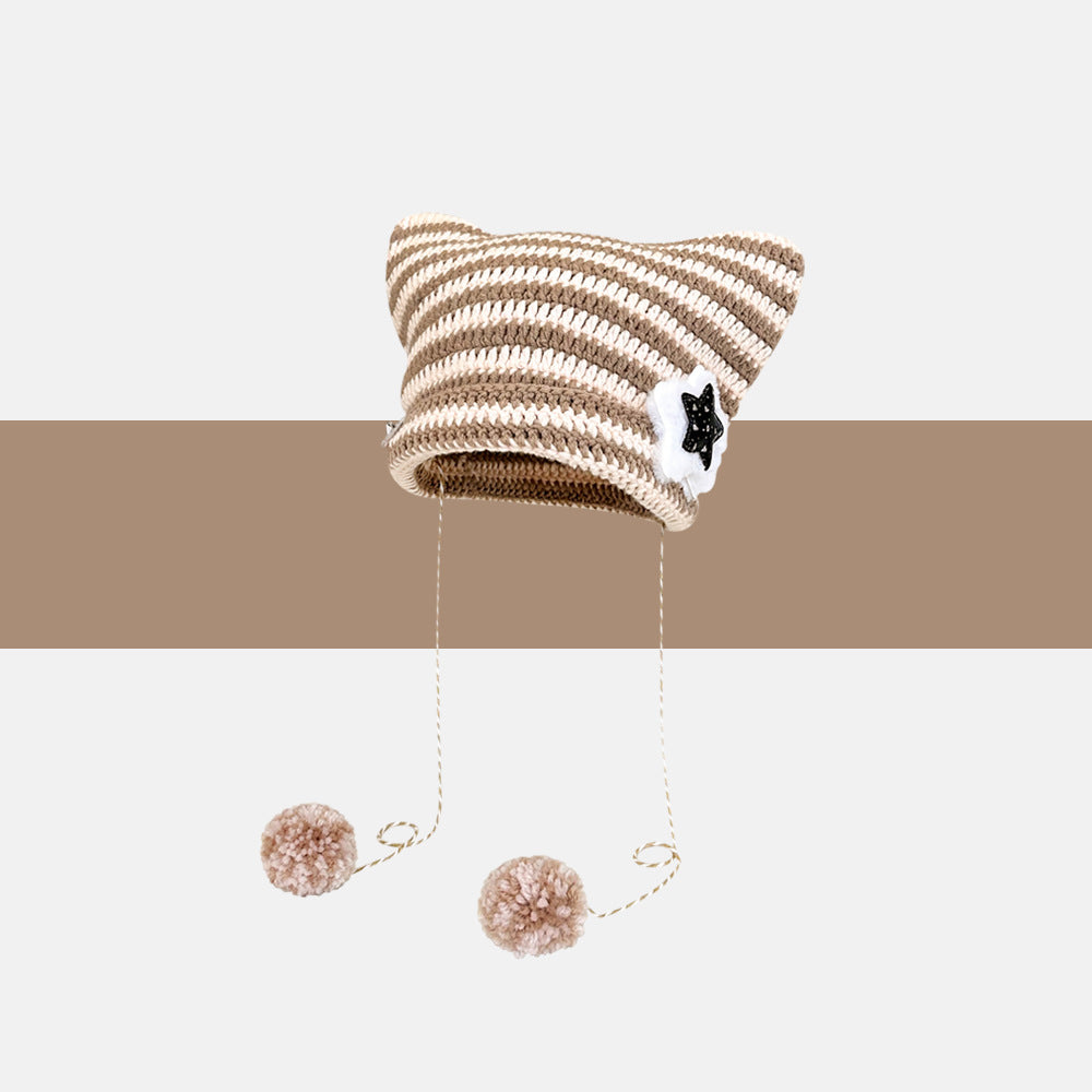 Korean Cute Thermal Head Cover Woolen Cap