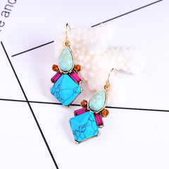 Natural pine stone ear studs