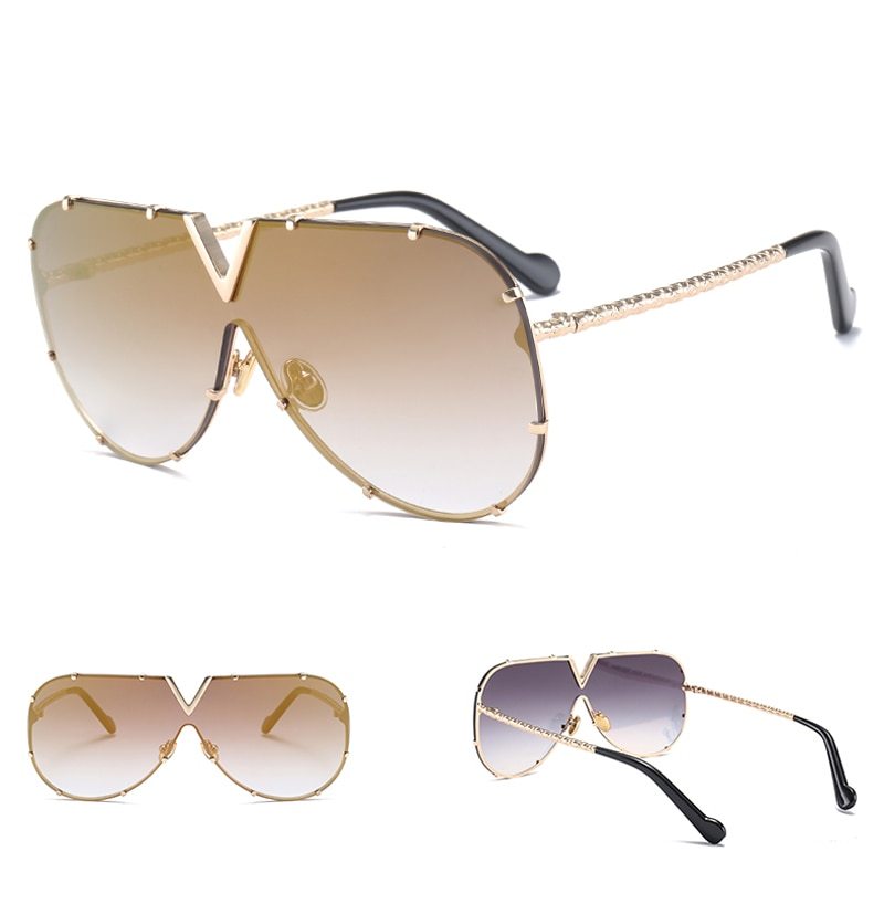 Sunglasses, men, women, men and women, sunglasses, frameless, rivet, personality glasses with a stylish retro punk design.