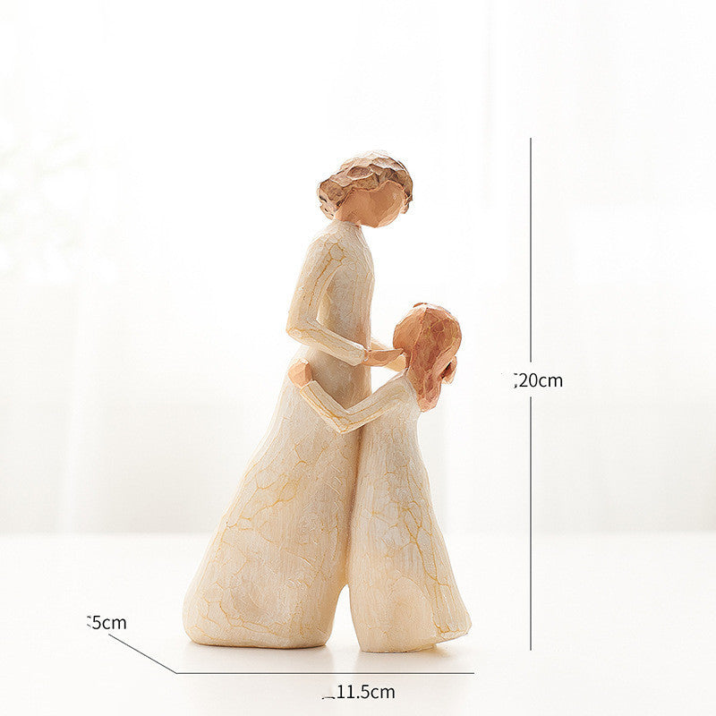 Nordic Style Resin Decoration For A Family Of Three