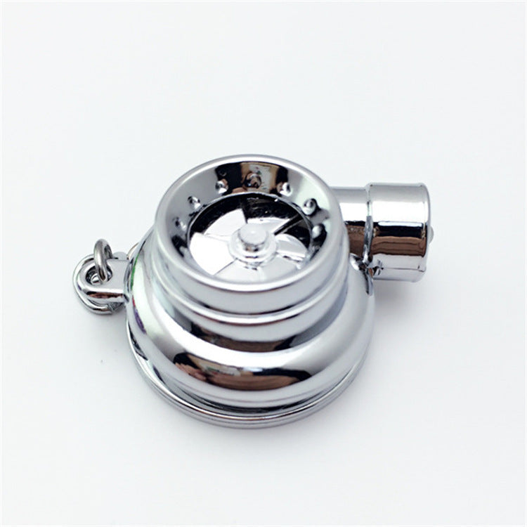 Creative LED Turbine Rotatable Luminous Cartoon Accessories Metal Keychain