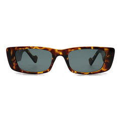 UV400 Cross-border Retro Fashion Small Frame Men And Women Sunglasses in tortoiseshell frame with grey lenses.