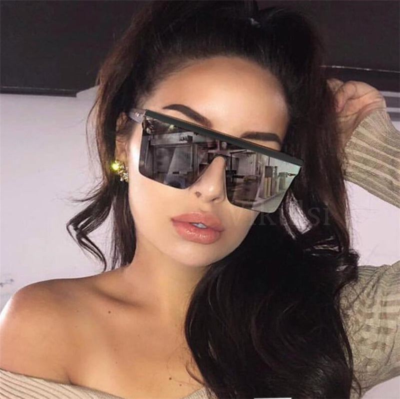 Sunglasses Men And Women Retro Rice Nail Sunglasses stylishly worn by a model, representing fashion jewellery fashion nova Christmas.