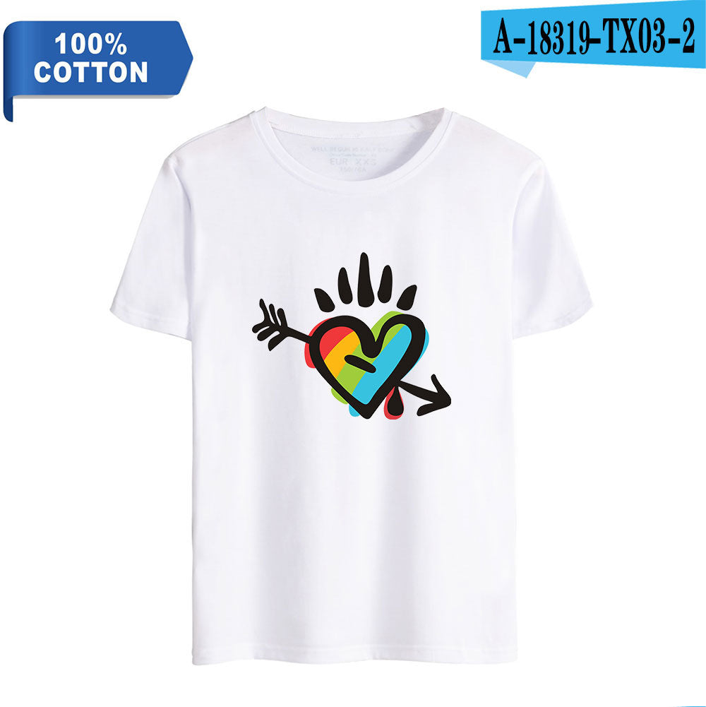 LGBT Gay Taste Street Casual Round Neck Short Sleeve Men's And Women's T-shirts