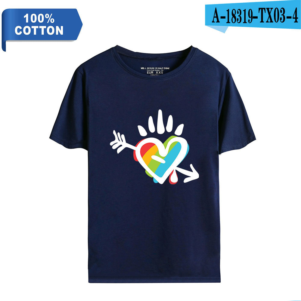 LGBT Gay Taste Street Casual Round Neck Short Sleeve Men's And Women's T-shirts