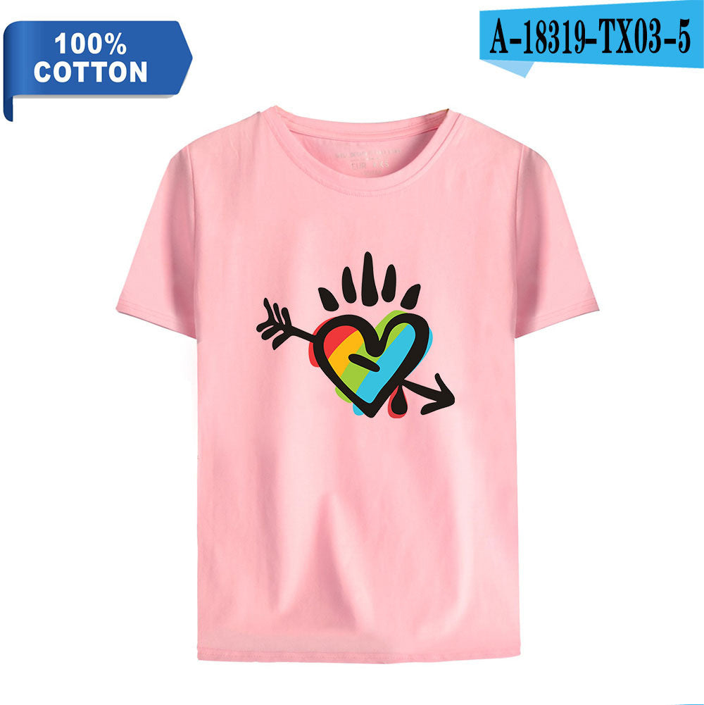 LGBT Gay Taste Street Casual Round Neck Short Sleeve Men's And Women's T-shirts