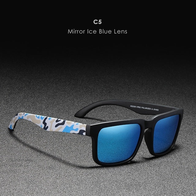 Sun Glasses Sunglasses Women For men Round man Sports Cat with mirror ice blue lens and camouflage pattern.