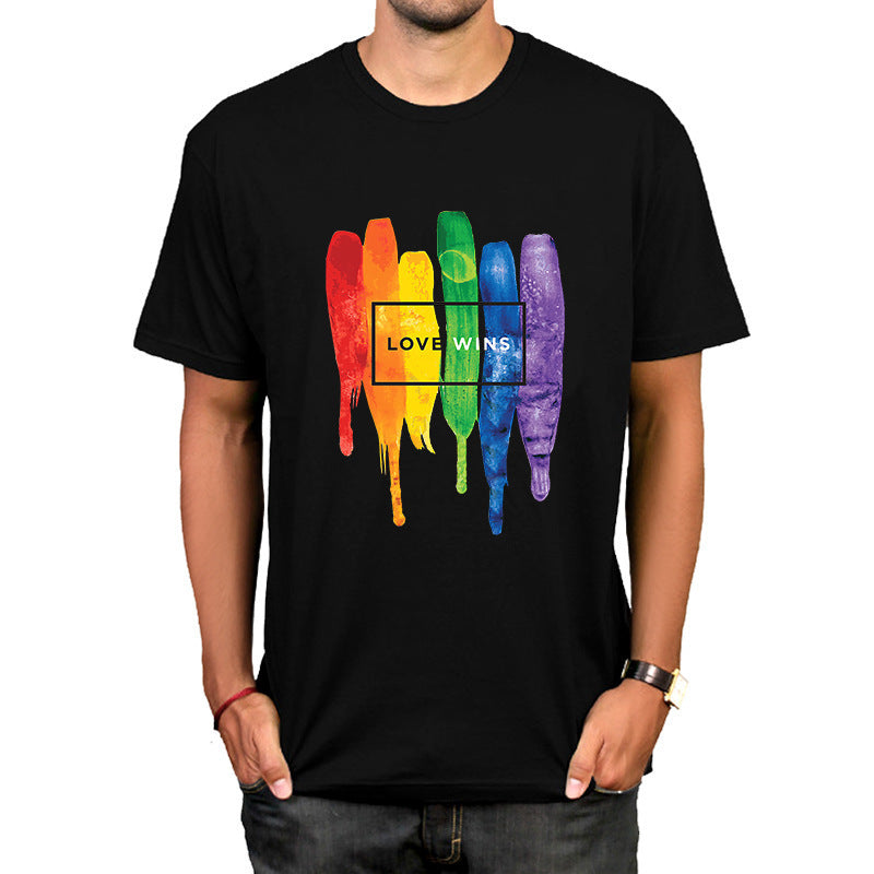 Gay Short Sleeve Round Neck T-shirt