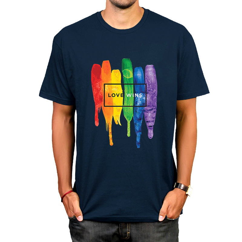 Gay Short Sleeve Round Neck T-shirt