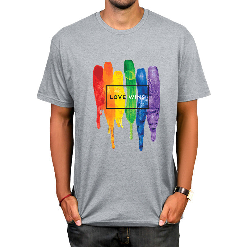 Gay Short Sleeve Round Neck T-shirt