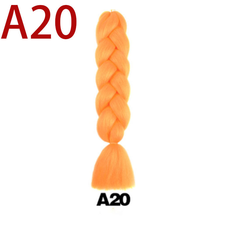 Fashion Dirty Braid Wig Monochrome Color Big Braid