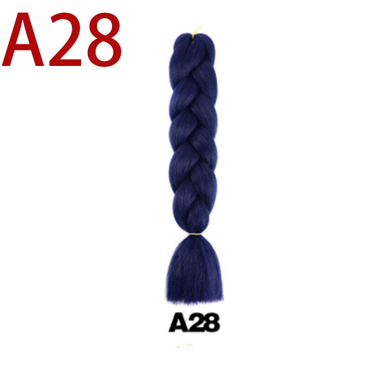 Fashion Dirty Braid Wig Monochrome Color Big Braid