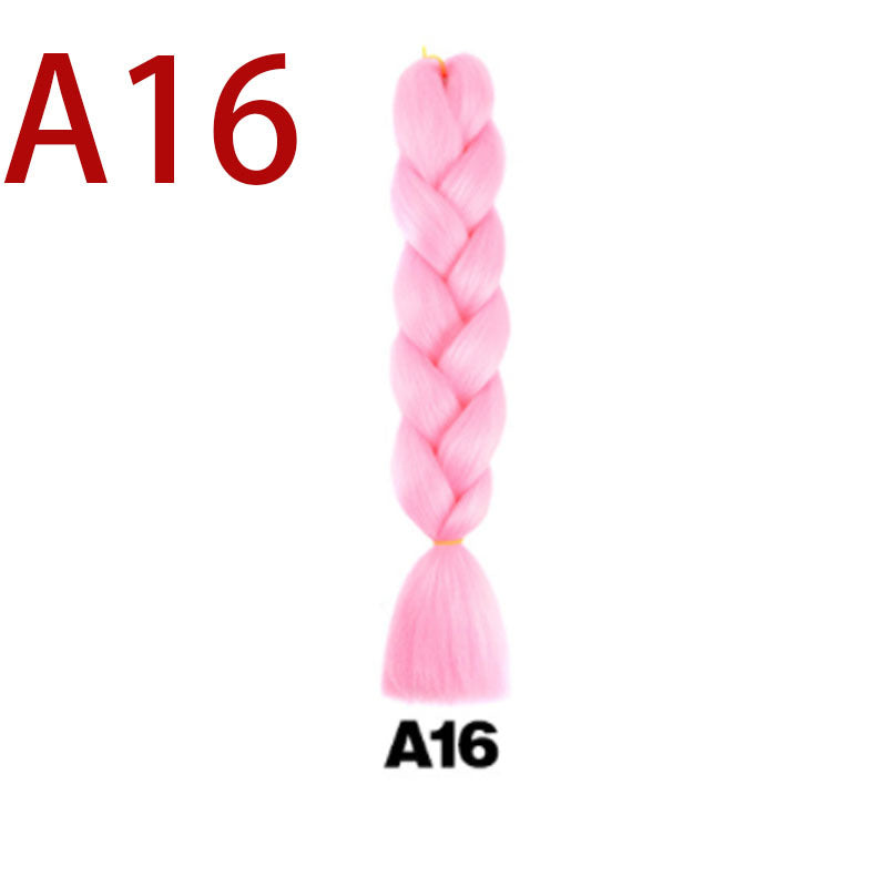 Fashion Dirty Braid Wig Monochrome Color Big Braid