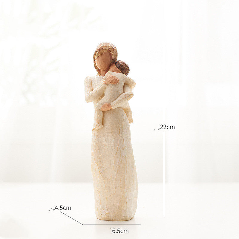 Nordic Style Resin Decoration For A Family Of Three