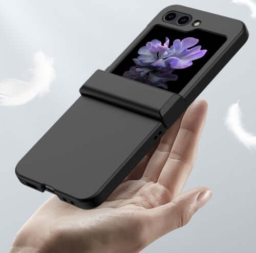 FOR GALAXY Z FLIP5 MATTE ULTRA SLIM PHONE CASE HARD SHOCKPROOF COVER displayed in a hand.