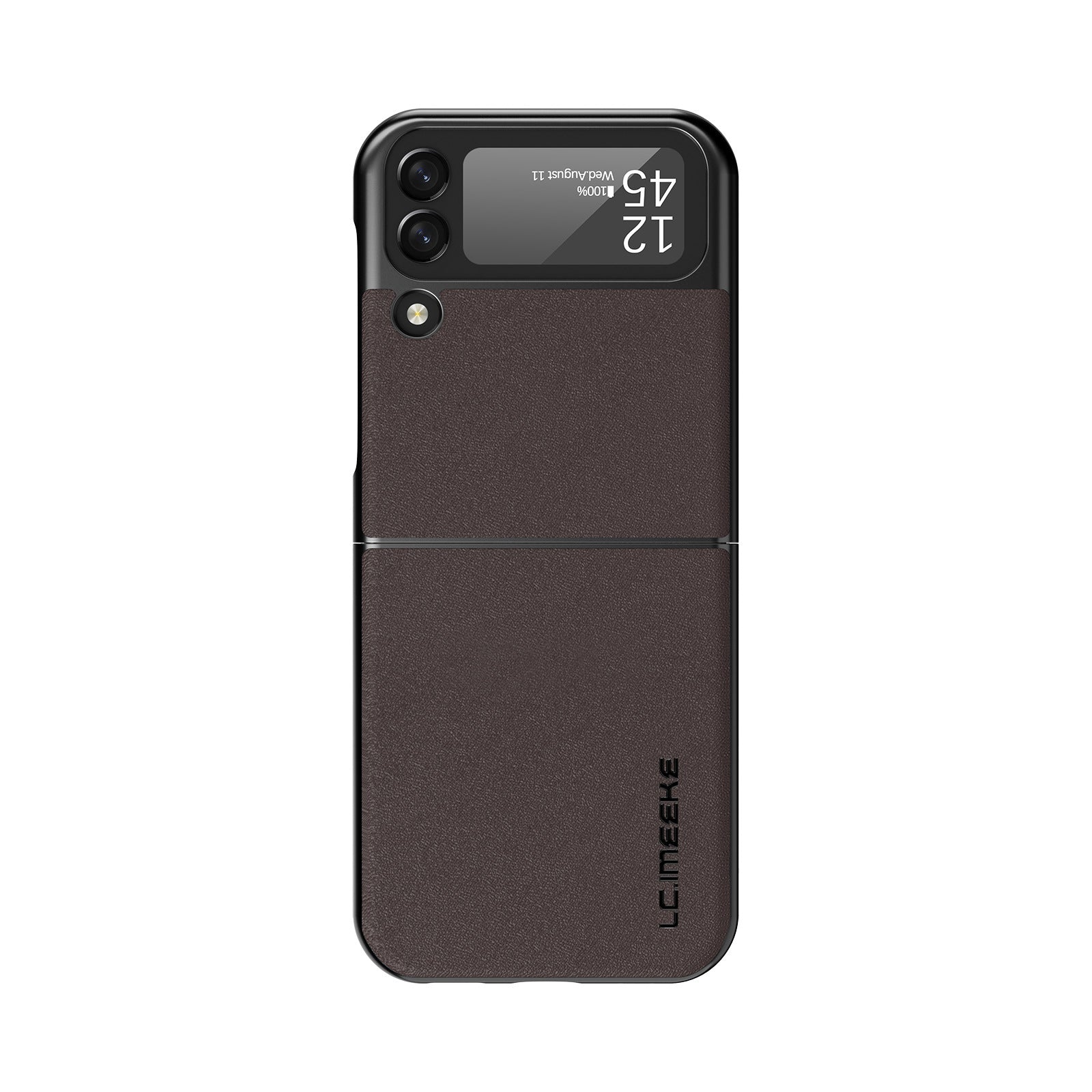 Plain Leather Phone Case All Inclusive Folding Screen Frosted