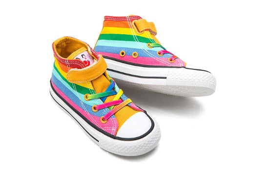 Children's Shoes High Top Canvas Shoes Rainbow Shoes