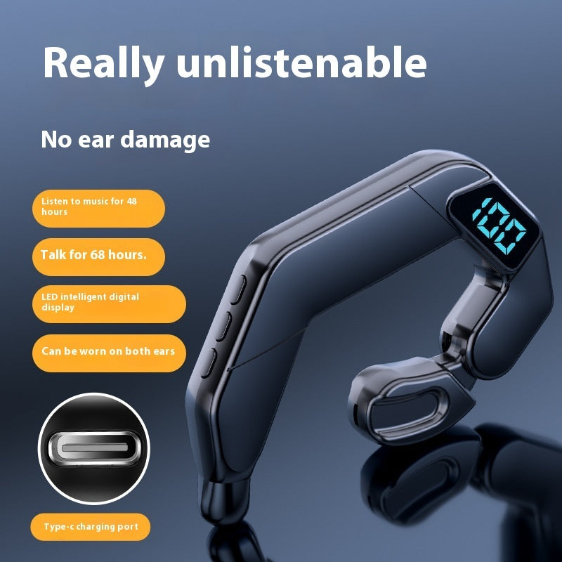 Bone Conduction Ear-mounted Digital V19 Bluetooth Headset