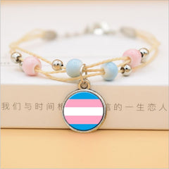 Rainbow Gay Bracelet Ceramic Handicraftt
