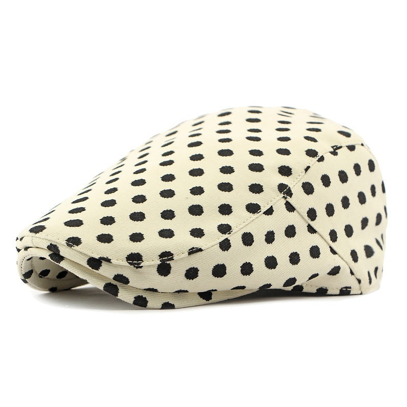 Personalized Ethnic Style Floral Beret Women's British Retro Corduroy