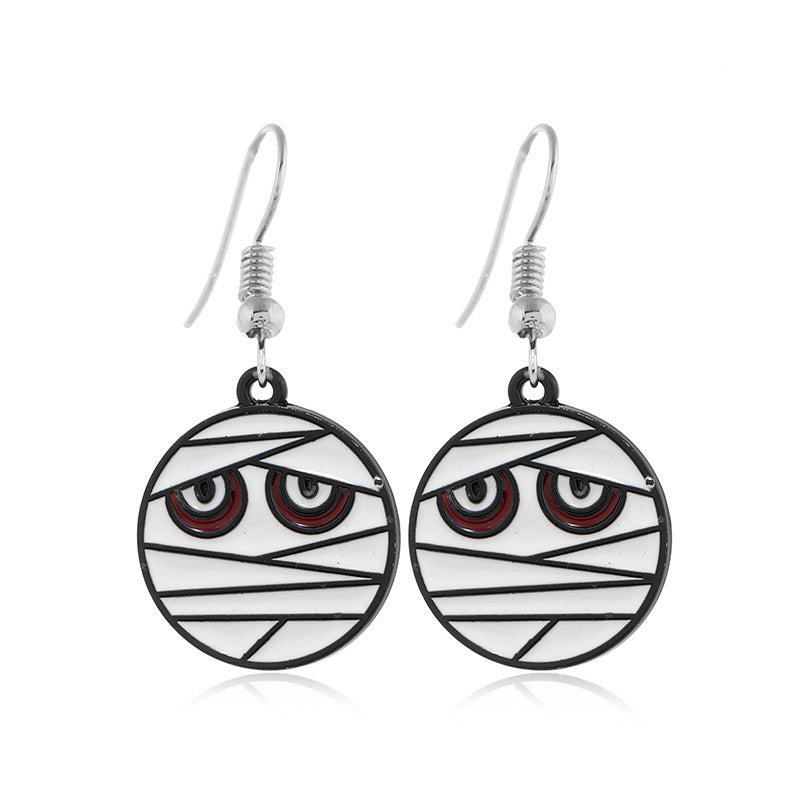 New Halloween Earrings Creative Mummy Ghost