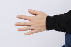 Rainbow Jewelry 8MM Stainless Steel Gay Rainbow Ring