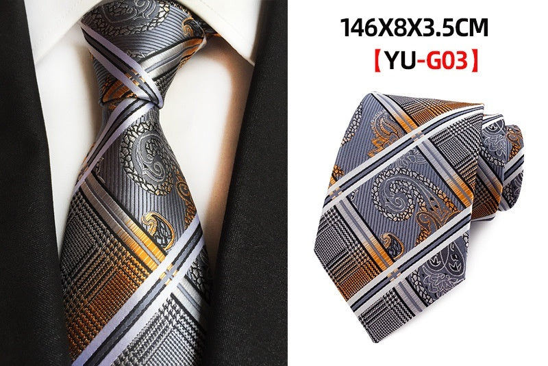 Polyester Material Paisley Pattern Men's Suit Tie
