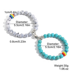 Gay Gift Rainbow Bracelet Set