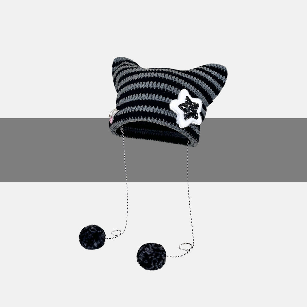 Korean Cute Thermal Head Cover Woolen Cap