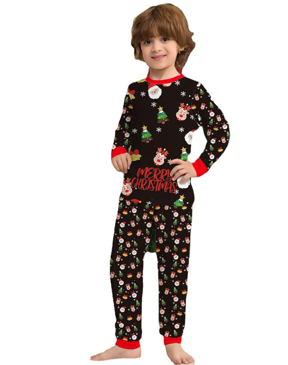 Family Christmas Matching Pajamas Set Christmas Pajamas For Family Christmas PJS Xmas Sleepwear for kids with festive design.
