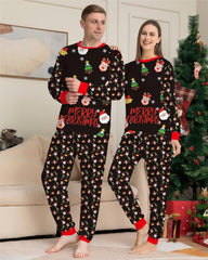 Family Christmas Matching Pajamas Set Christmas Pajamas For Family Christmas PJS Xmas Sleepwear displayed on a man and woman.